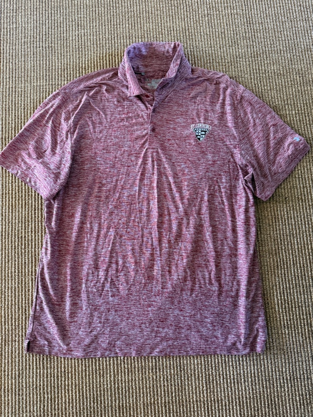 St. Lawrence SLU Men's Heather Maroon Performance UA Polo Shirt XXL